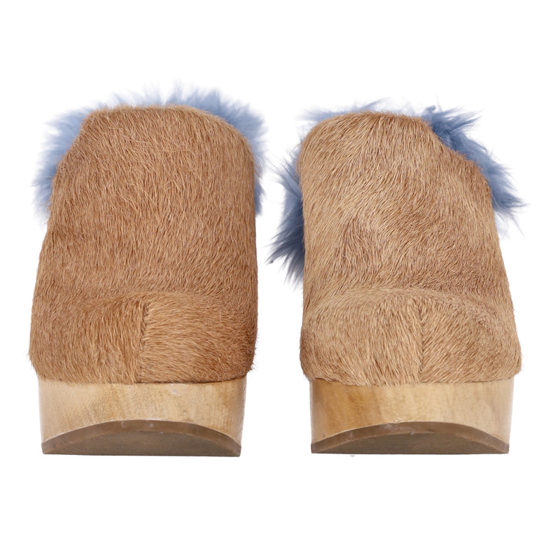 Rachel Comey Cow Hair & Alpaca Fur Clogs. Size 40.5