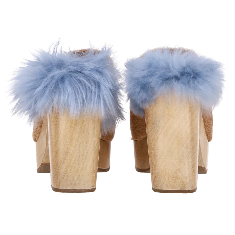 Rachel Comey Cow Hair & Alpaca Fur Clogs. Size 40.5