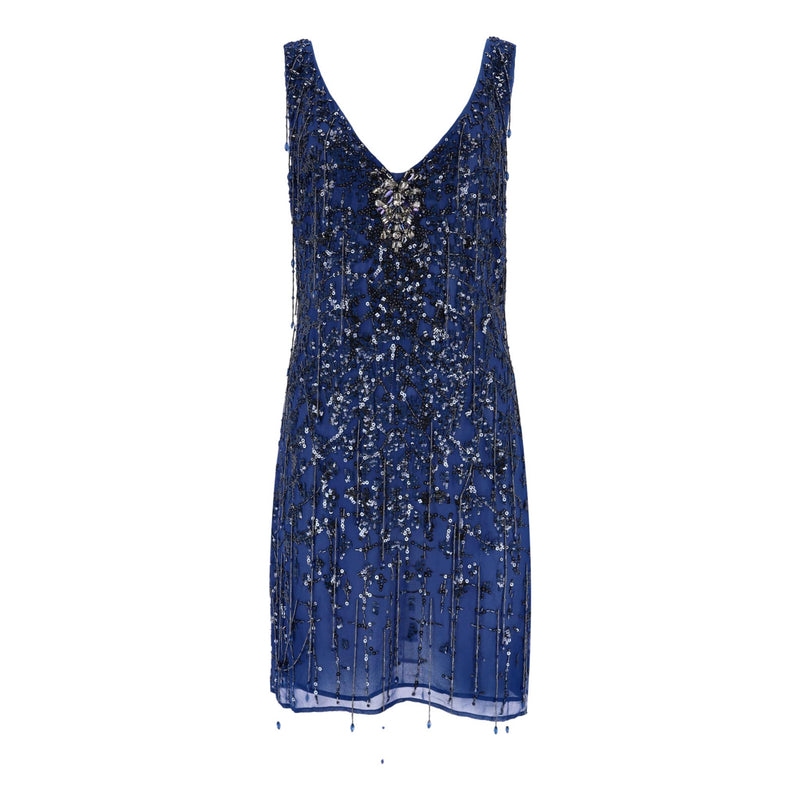 Roberto Cavalli Sequin Embellished Silk Dress. Size 44IT