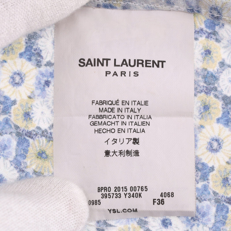 Saint Laurent Floral Cotton Shirt. Size 36FR