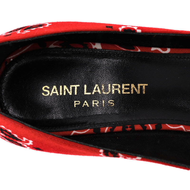 Saint Laurent Bandana Charlotte Kitten Heels. Size 37