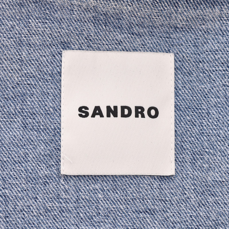 Sandro Monogram Oversized Denim Shirt. Size 0