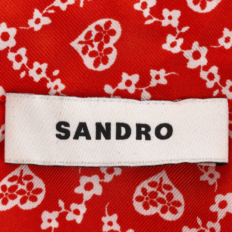 Sandro Floral Print Silk Shirt. Size 0