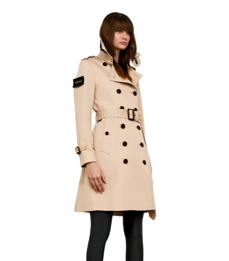 Louis Vuitton - Authenticated Trench Coat - Polyester Beige Plain for Women, Very Good Condition