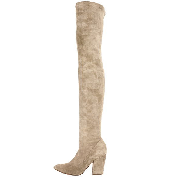 Sergio Rossi Over-The-Knee Suede Boots. Size 37.5