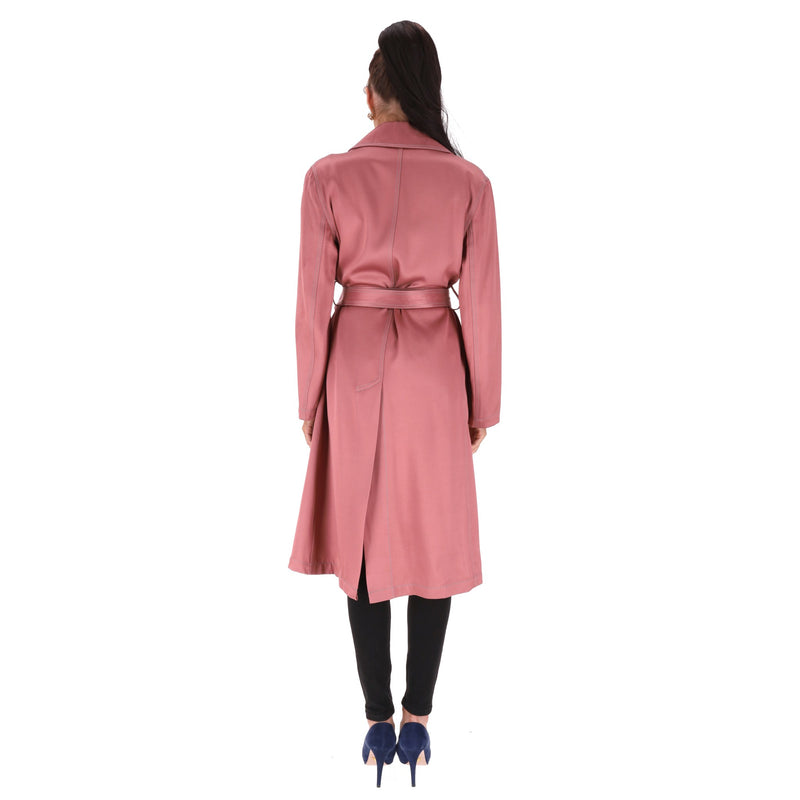 Sies Marjan Satin-Twill Trench Coat. Size XS