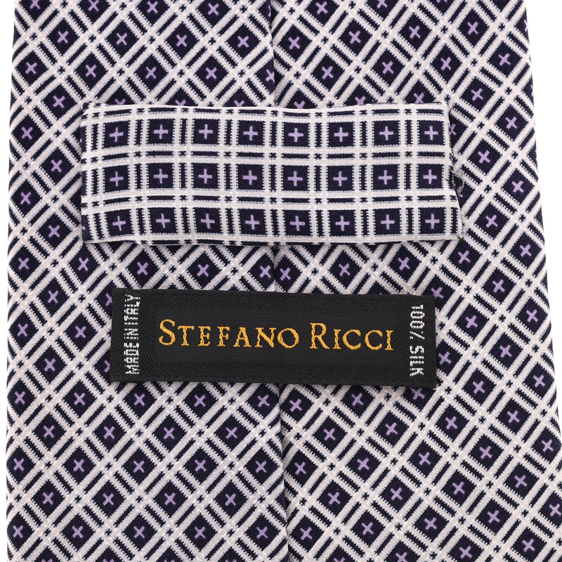 Stefano Ricci Printed Silk Tie With Swarovski Crystals