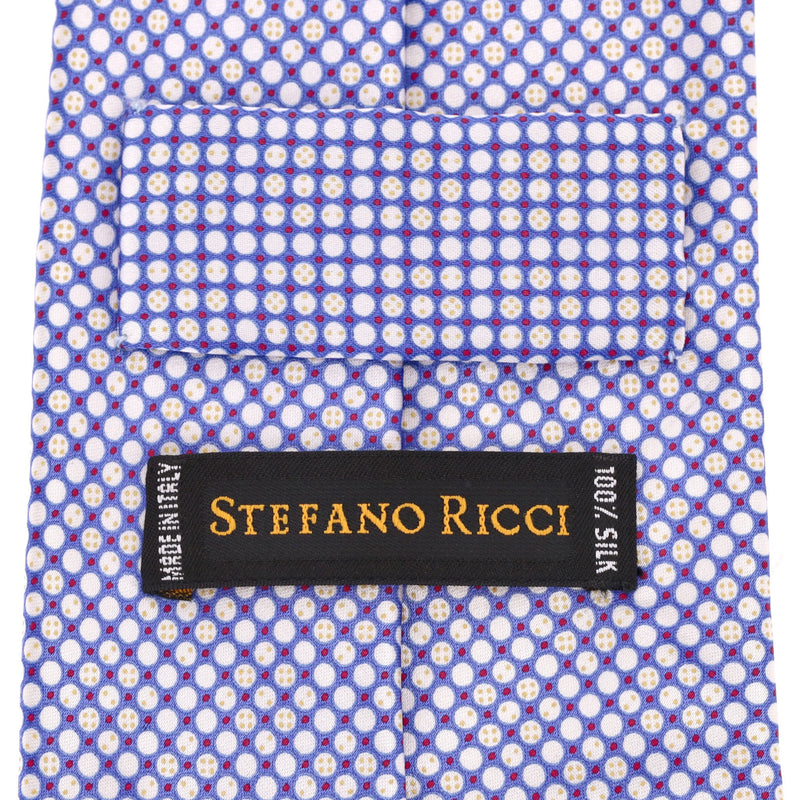 Stefano Ricci Printed Silk Tie With Swarovski Crystals