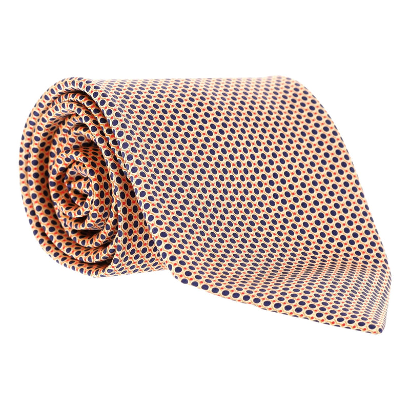 Stefano Ricci Printed Silk Tie With Swarovski Crystals