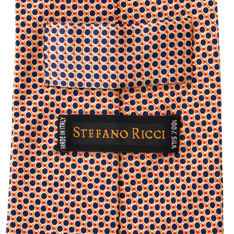 Stefano Ricci Printed Silk Tie With Swarovski Crystals