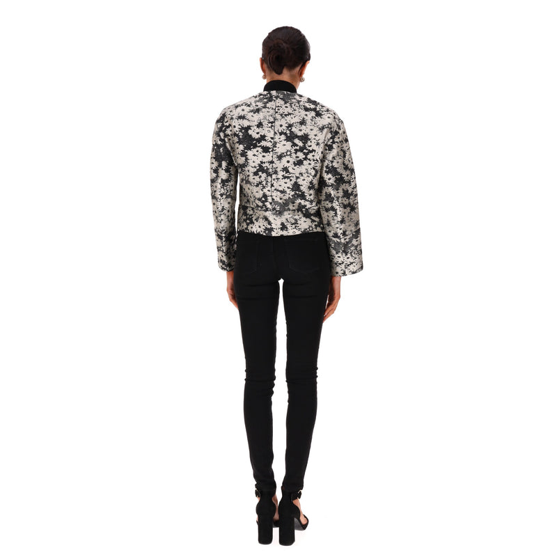 Stella McCartney Floral Jacquard Bomber Jacket. Size 36FR