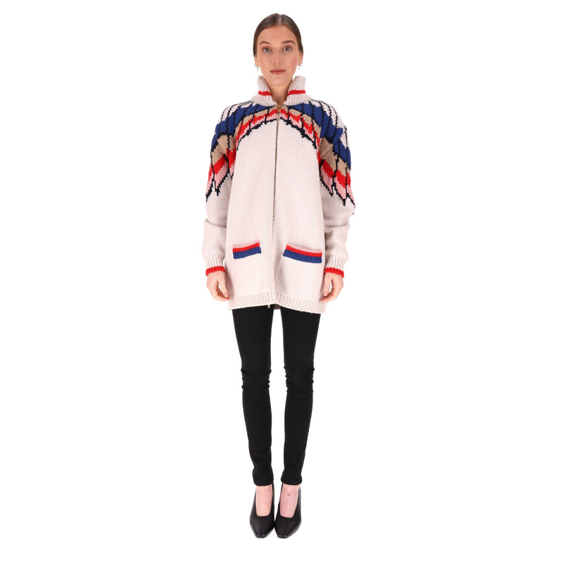 Stella McCartney' All Is Love' Intarsia Virgin Wool Cardigan. Size 40IT