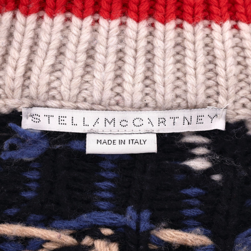 Stella McCartney' All Is Love' Intarsia Virgin Wool Cardigan. Size 40IT