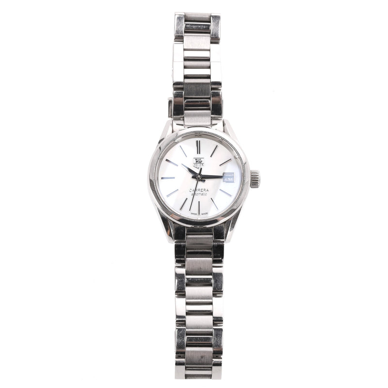 Tag Heuer Carrera Date Steel Watch With Mother-Of-Pearl Dial