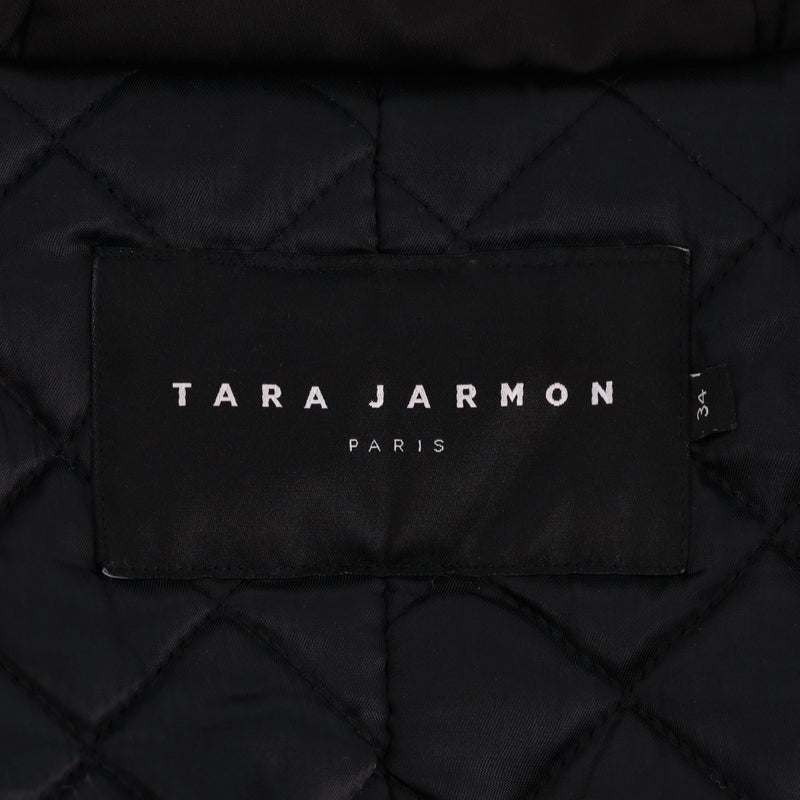 Tara Jarmon Parka Jacket With Raccoon Trimmed Hood. Size 34FR