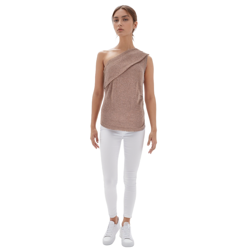 L'Agence One-Shoulder Wool Blend Top. Size XS