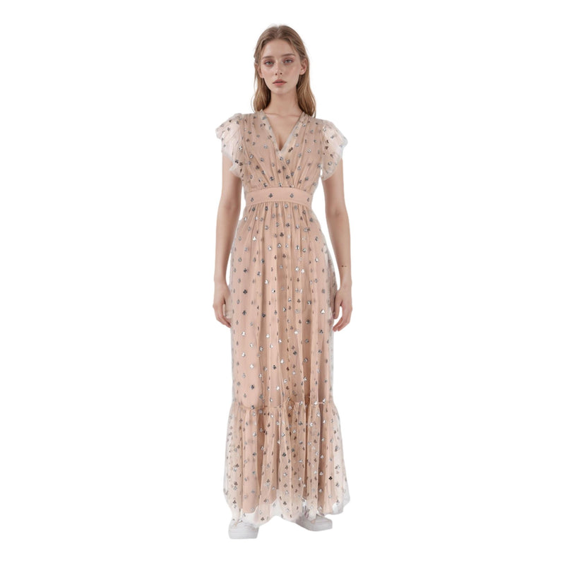 Temperley London Tulle Embellished Maxi Dress. Size 10UK