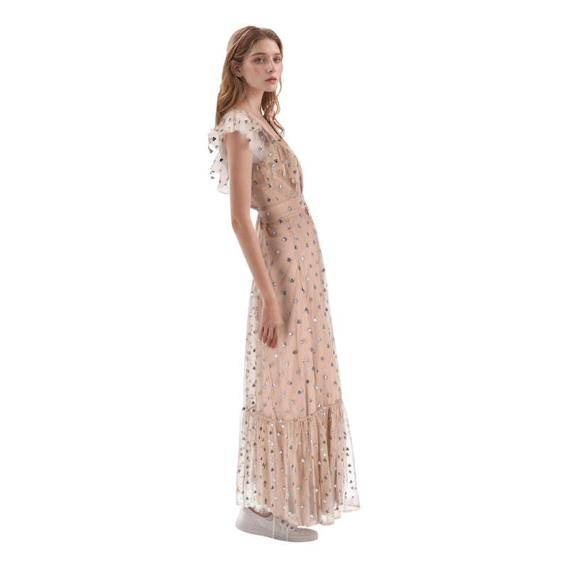 Temperley London Tulle Embellished Maxi Dress. Size 10UK