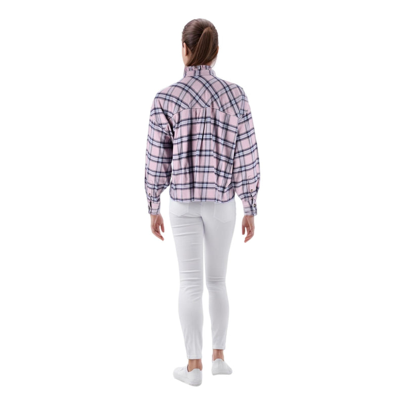 Isabel Marant Etoile Ruffled Checked Cotton Shirt. Size 38FR