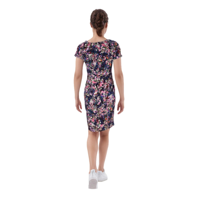 Erdem Cotton Blend Floral Print Sheath Dress. Size 12UK