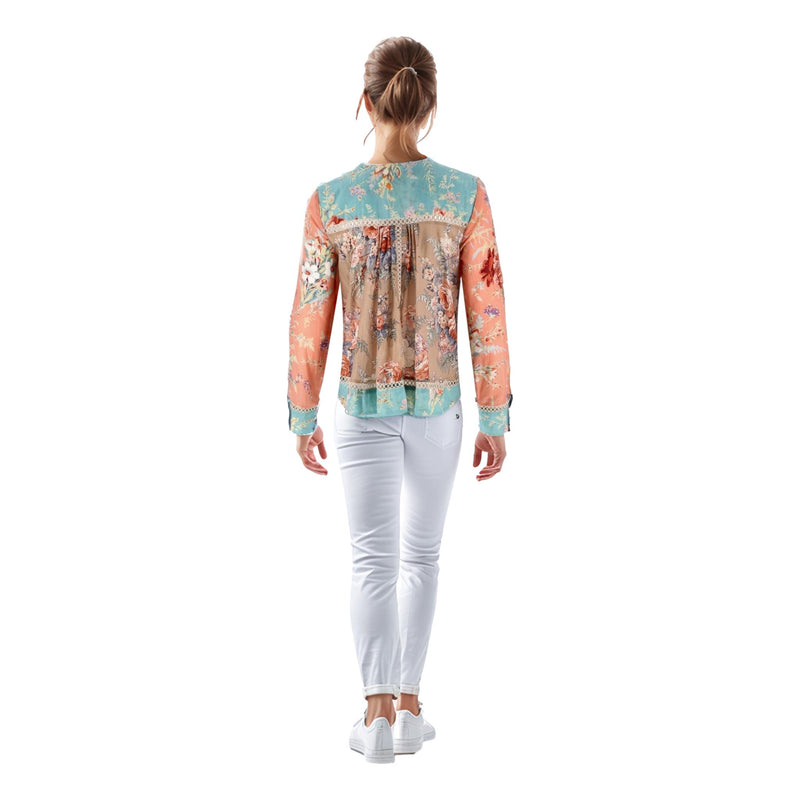 Zimmermann Floral Silk & Cotton Top. Size 1