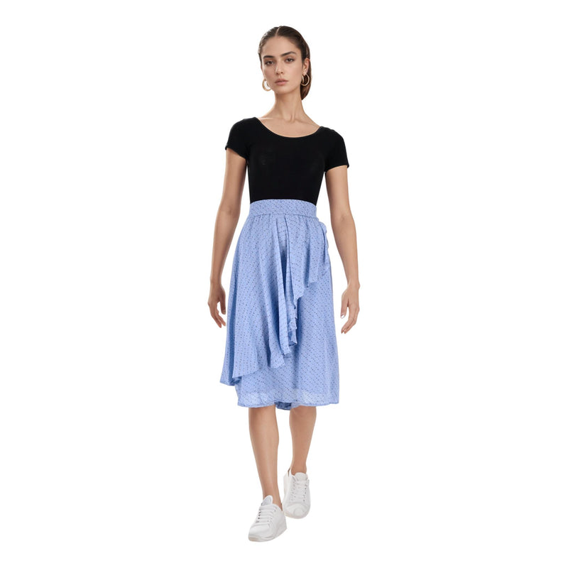 Ganni Asymmetric Ruffled Skirt. Size 42IT