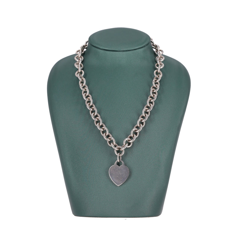 Tiffany & Co. Sterling Silver Heart Pendant Necklace