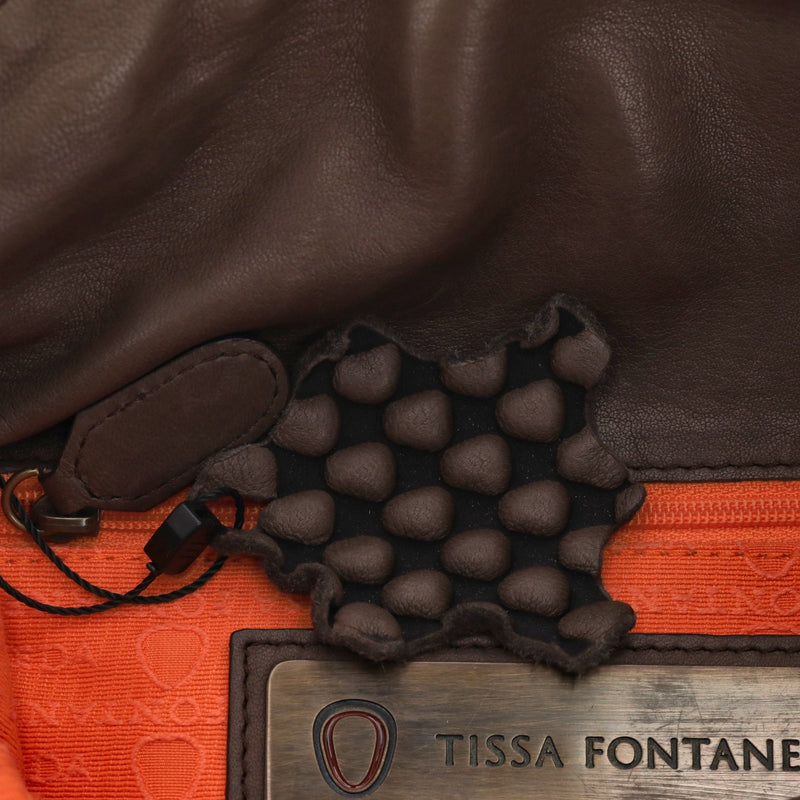 Tissa Fontaneda Uptown Sack Bag With Horn Tassel Adornment To the Front