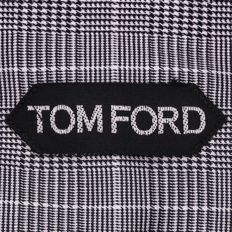 Tom Ford Cotton Prince Of Wales Checked Shirt. Size 17/43