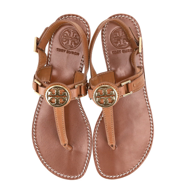 Tory Burch Mini Miller Leather Thong Sandals. Size 37