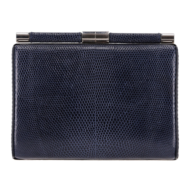 Tyler Ellis Lizard Skin Clutch Bag With Chain Strap