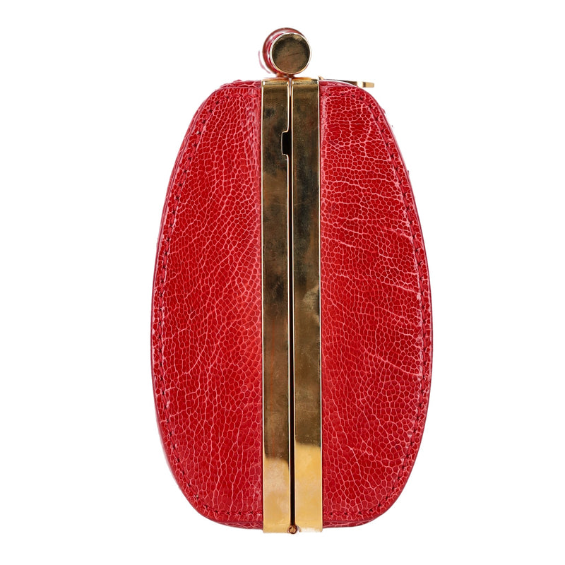 Tyler Ellis Ostrich Skin Clutch Bag With Chain Strap