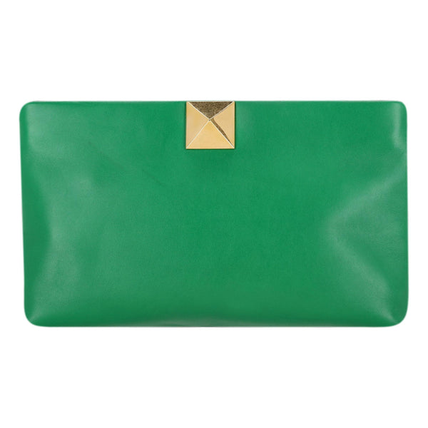 Valentino One Stud Leather Clutch Bag