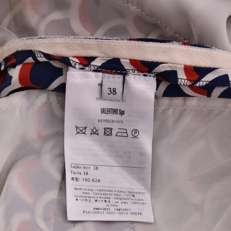 Valentino Scale Logo Printed Silk Pyjama Set. Size 38IT