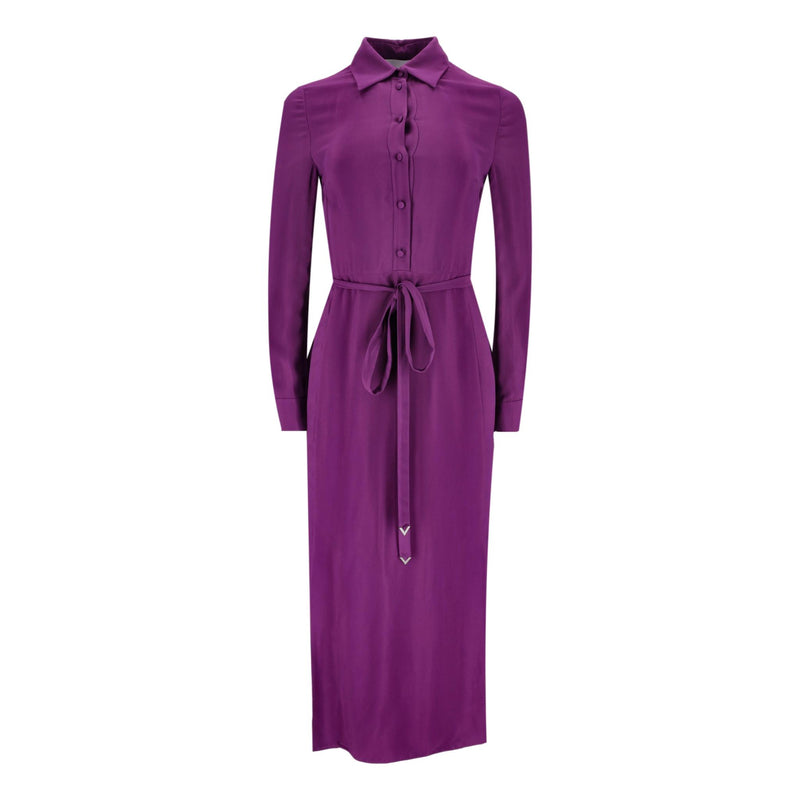 Valentino Belted Crepe Maxi Dress.Size 38IT