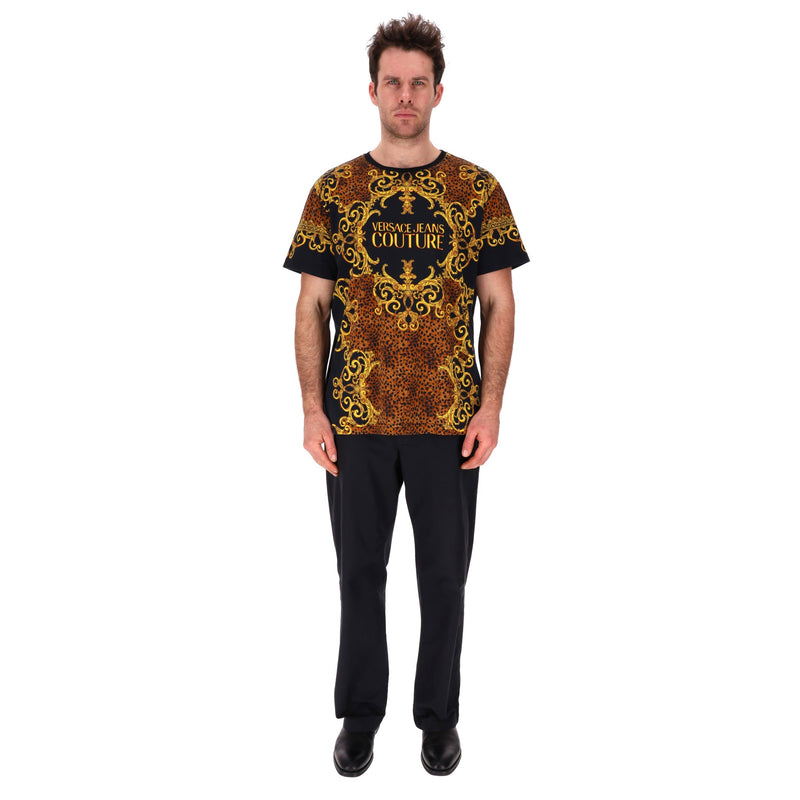 Versace Jeans Couture Baroque Logo Print Cotton T-Shirt. Size XXXL