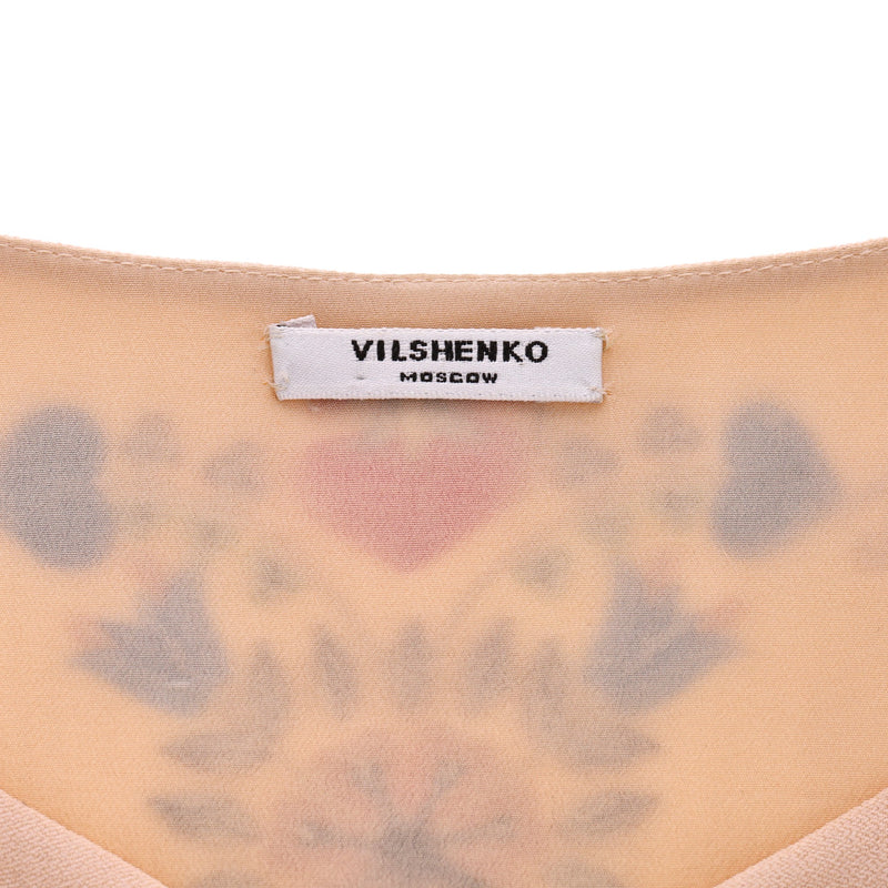 Vilshenko Silk Embroidered Dress. Size M