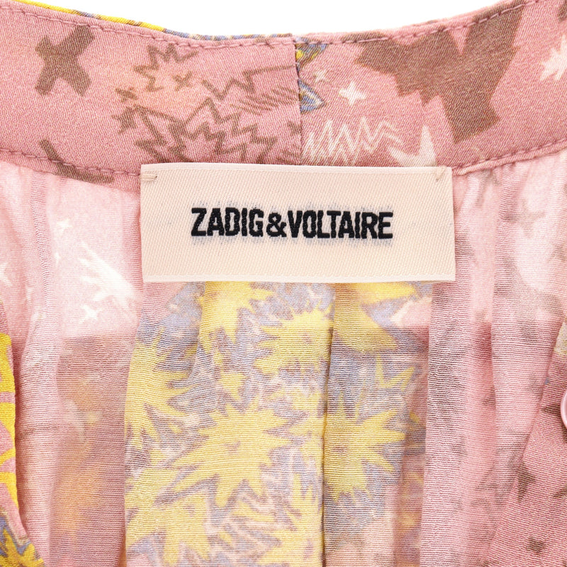 Zadig & Voltaire Abstract Print Frill Detail Shirt. Size S