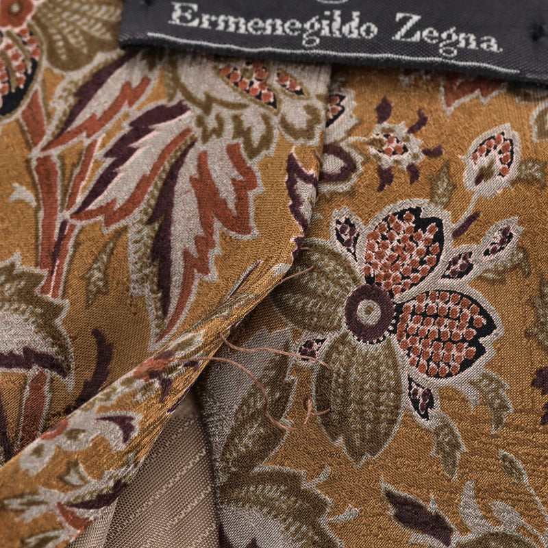 Ermenegildo Zegna Floral Silk Tie