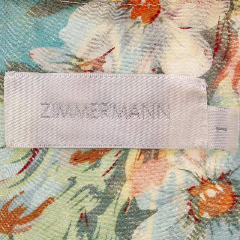 Zimmermann Floral Silk & Cotton Top. Size 1