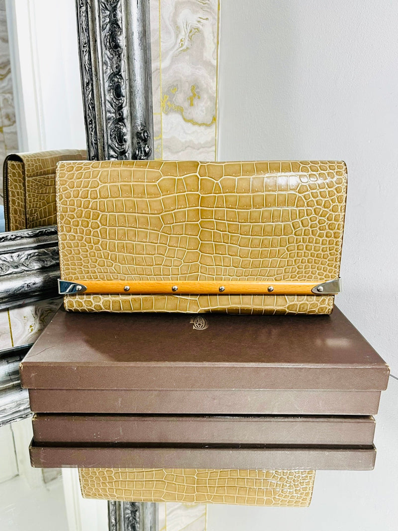 Goyard Monte Carlo Crocodile Skin Clutch Bag - Special Order