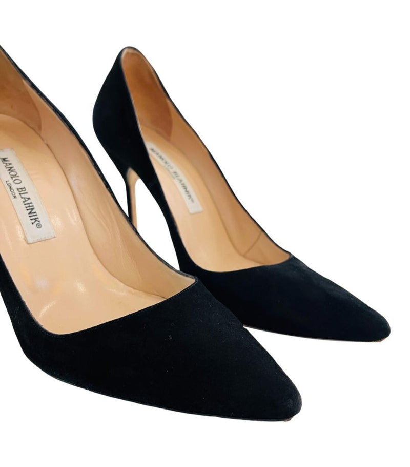 激安通販 MANOLO BLAHNIK◇Maysale SUEDE/ハイヒール/パンプス/38/CRM