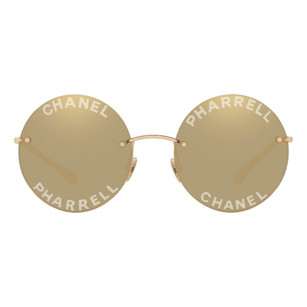 Chanel x Pharrell Williams Gold Plated Round Sunglasses