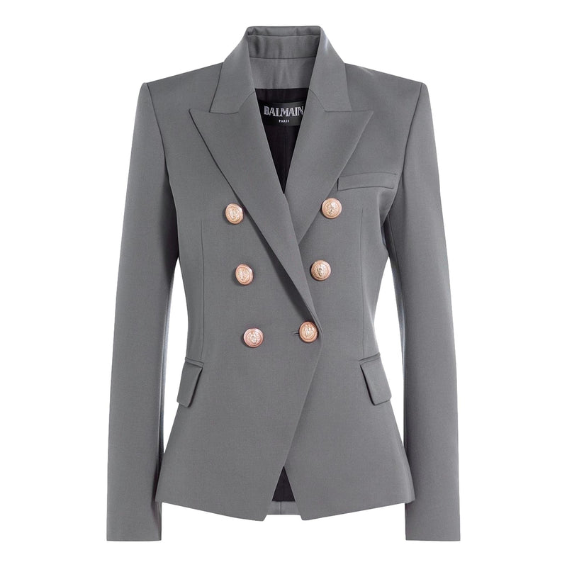 Balmain Double-Breasted Wool Jacket. Size 36FR