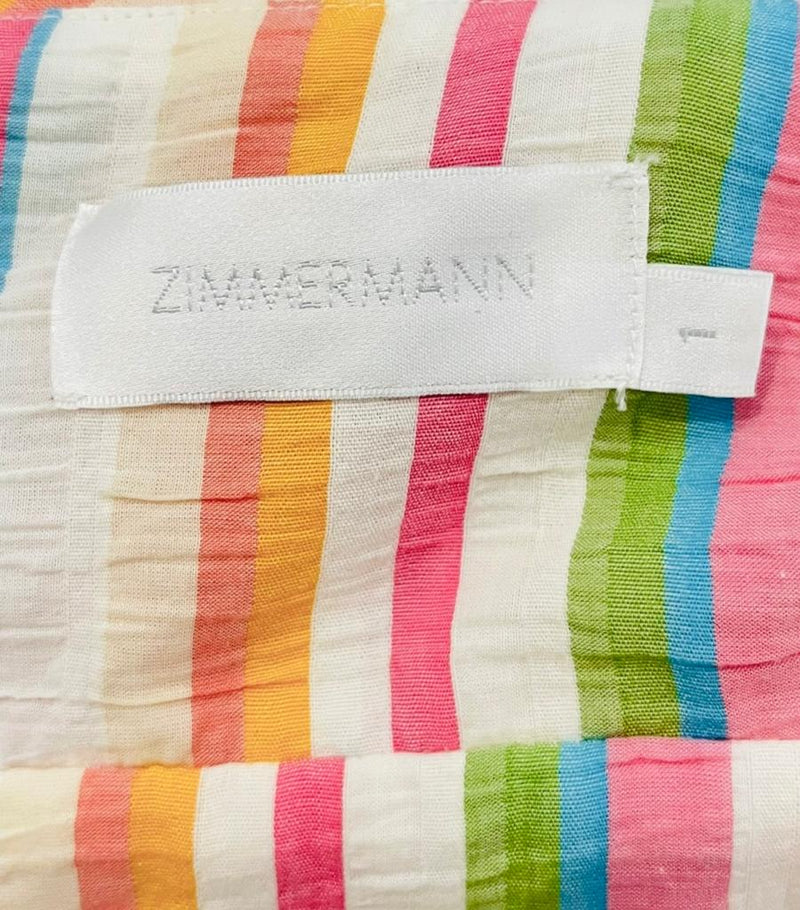 Zimmermann Cotton Striped Dress. Size 1