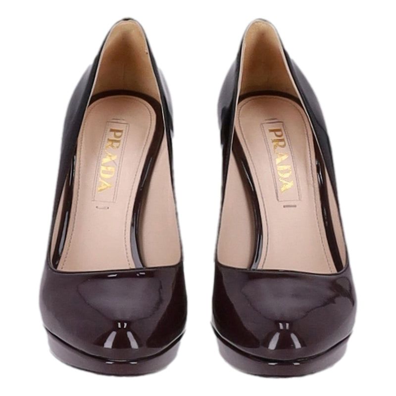 Prada Patent Leather Ombre Platform Pumps. Size 35