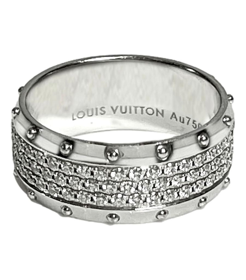 Louis Vuitton- A pair of 18ct gold and diamond Louis Vuitton
